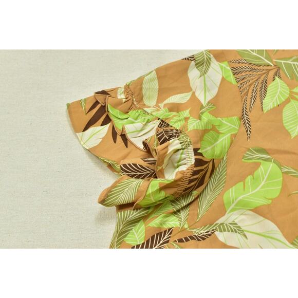 NEW Lane Bryant Plus Size 26 Brown Tropical Leaf Top Blouse Polyester - Picture 5 of 8
